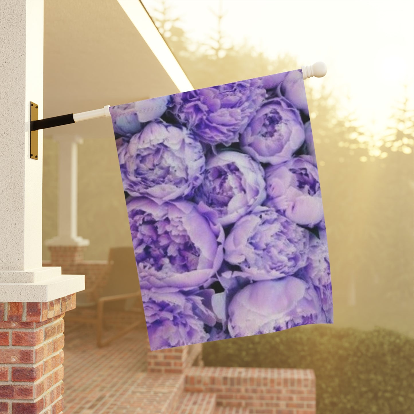 Purple Peony Garden & House Banner