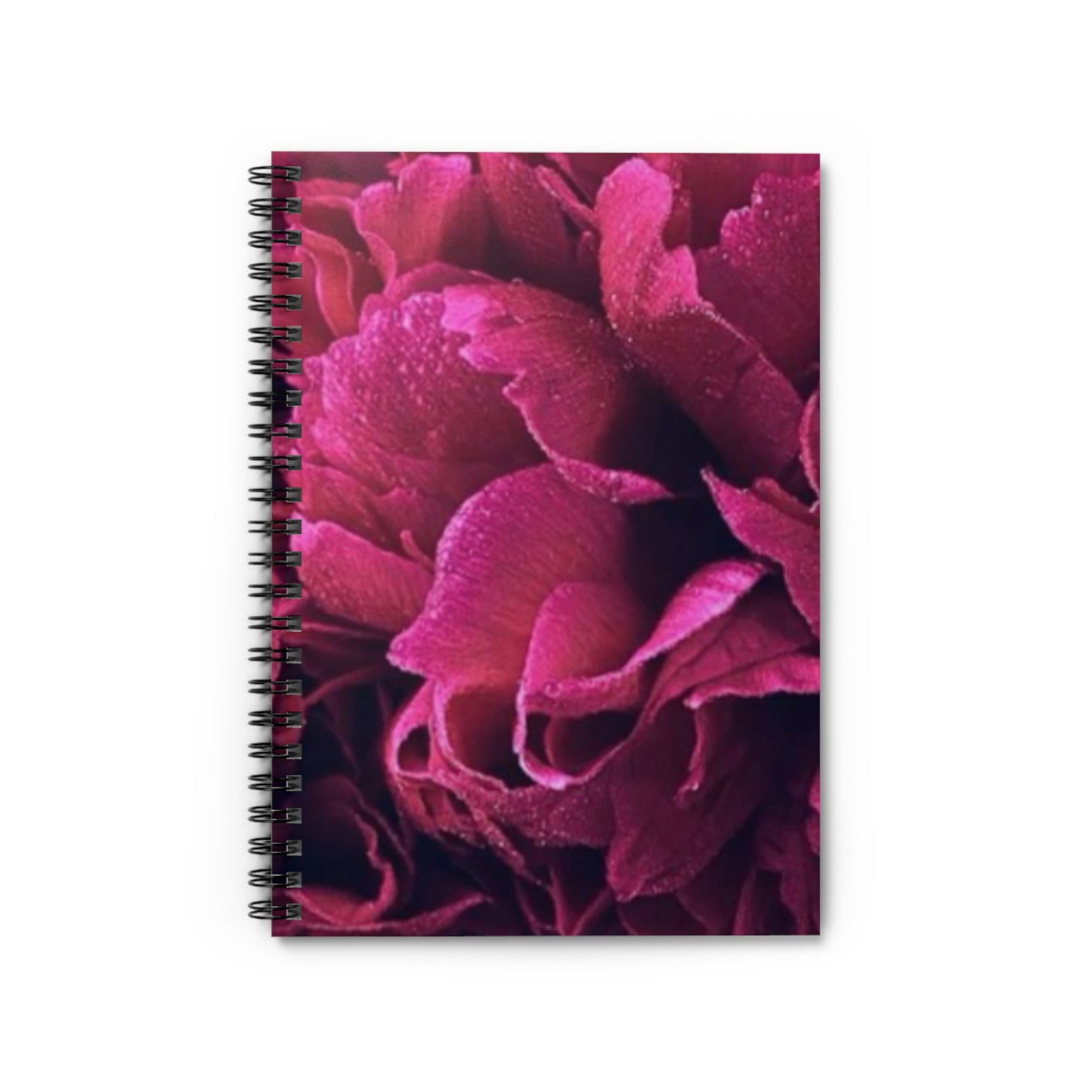 Magenta Floral Spiral Notebook - Ruled Line