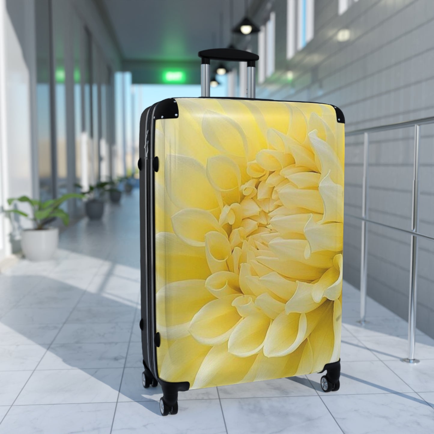 Yellow Dahlia Suitcase