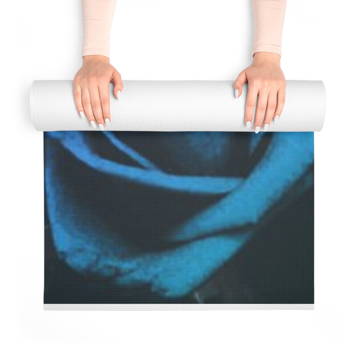 Blue Roses Exercise Mat