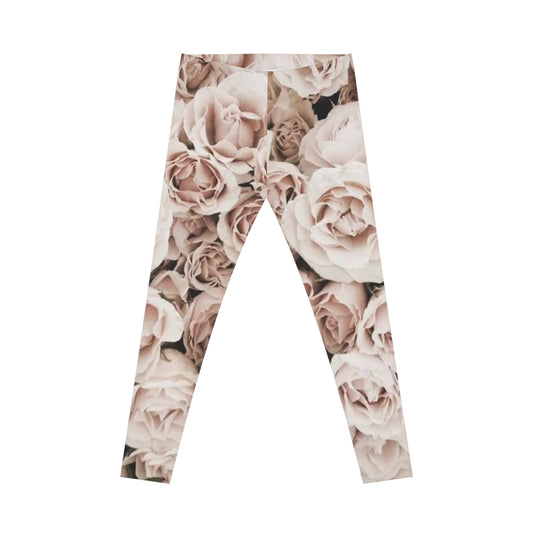 Light Pink Roses Casual Leggings