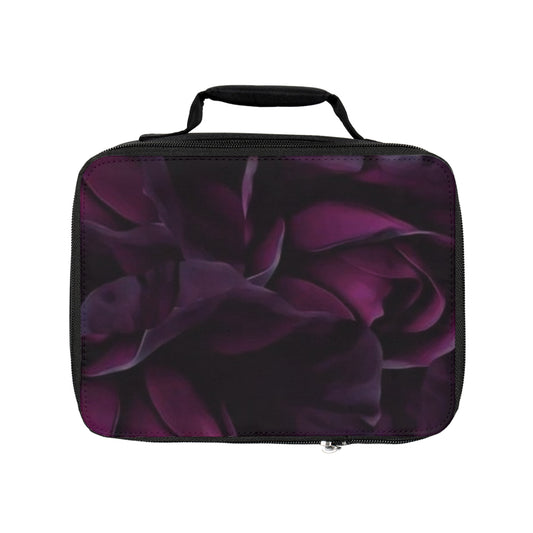 Dark Purple Floral Lunch Bag