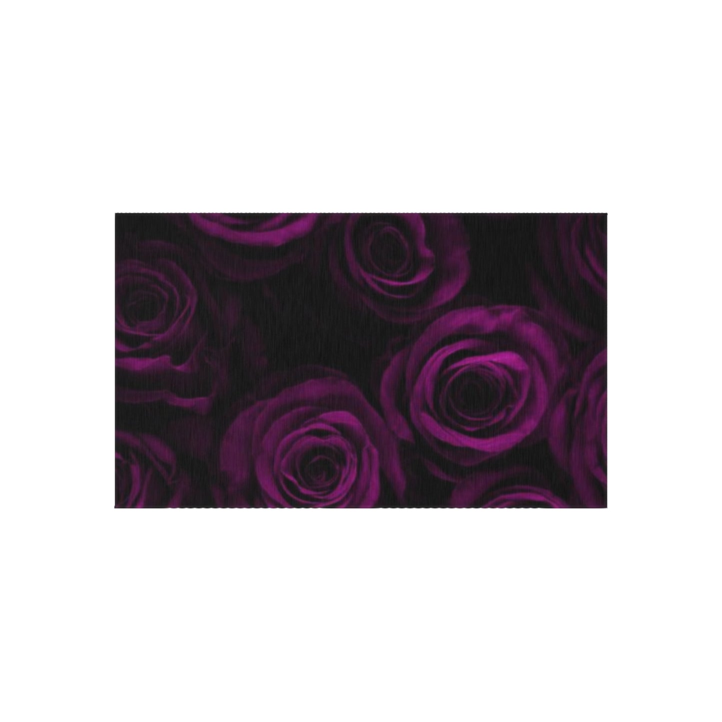 Dark Purple Roses Outdoor Rug