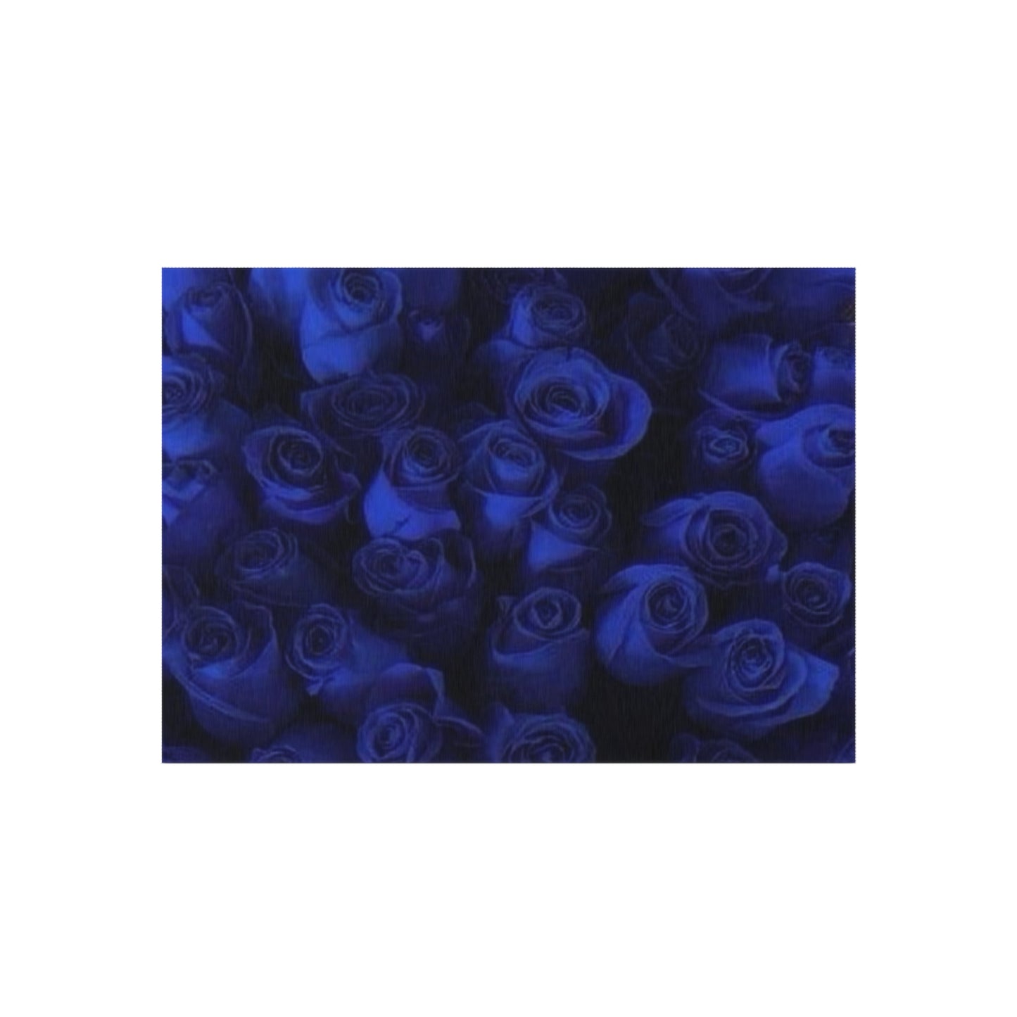 Dark Blue Roses Outdoor Rug