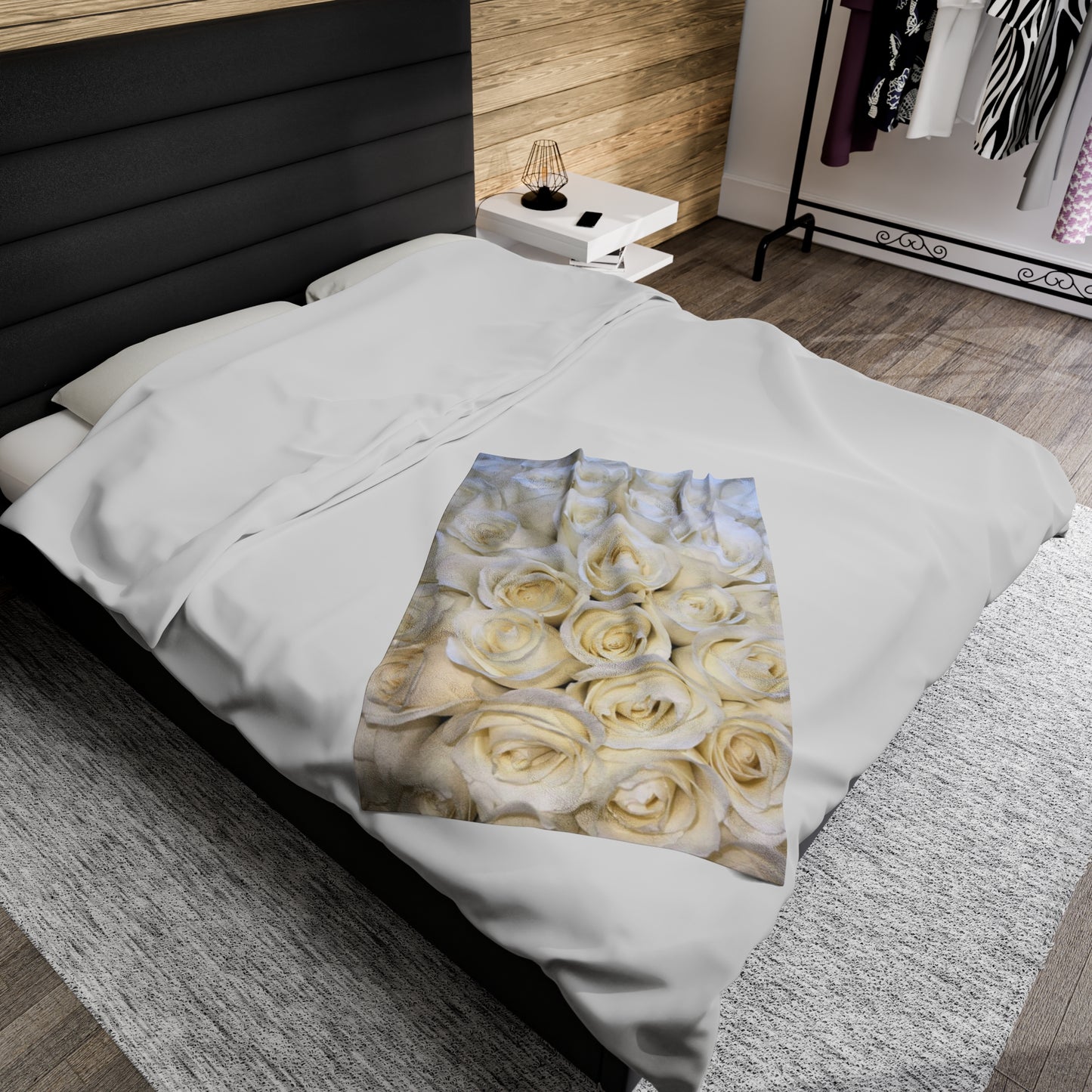 White Roses Blanket