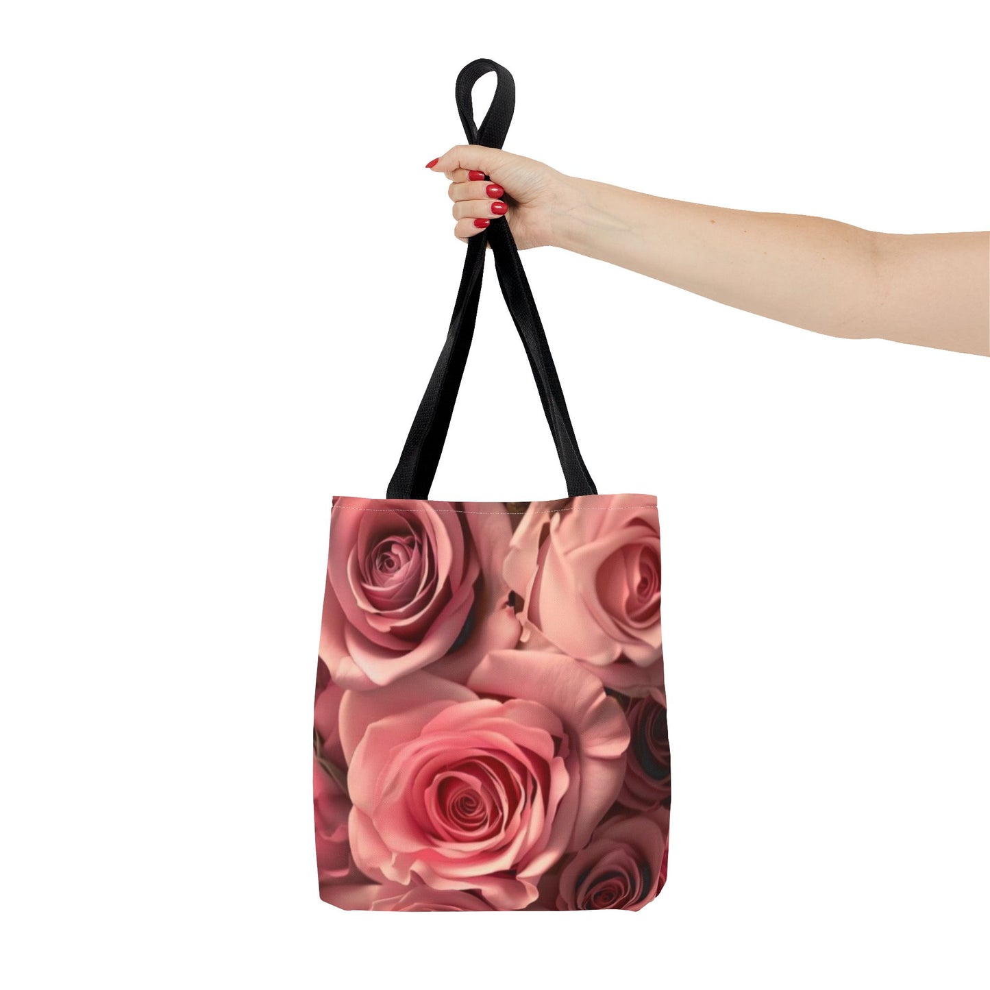 Pink Roses Square Tote Bag