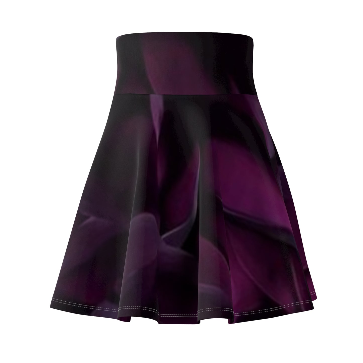 Dark Purple Floral Skater Skirt