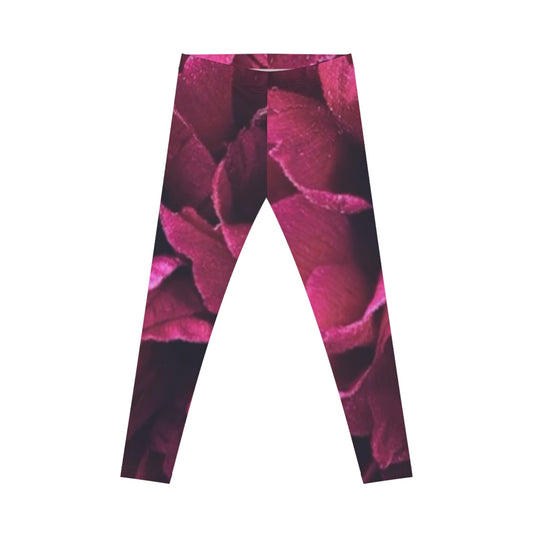 Magenta Floral Casual Leggings