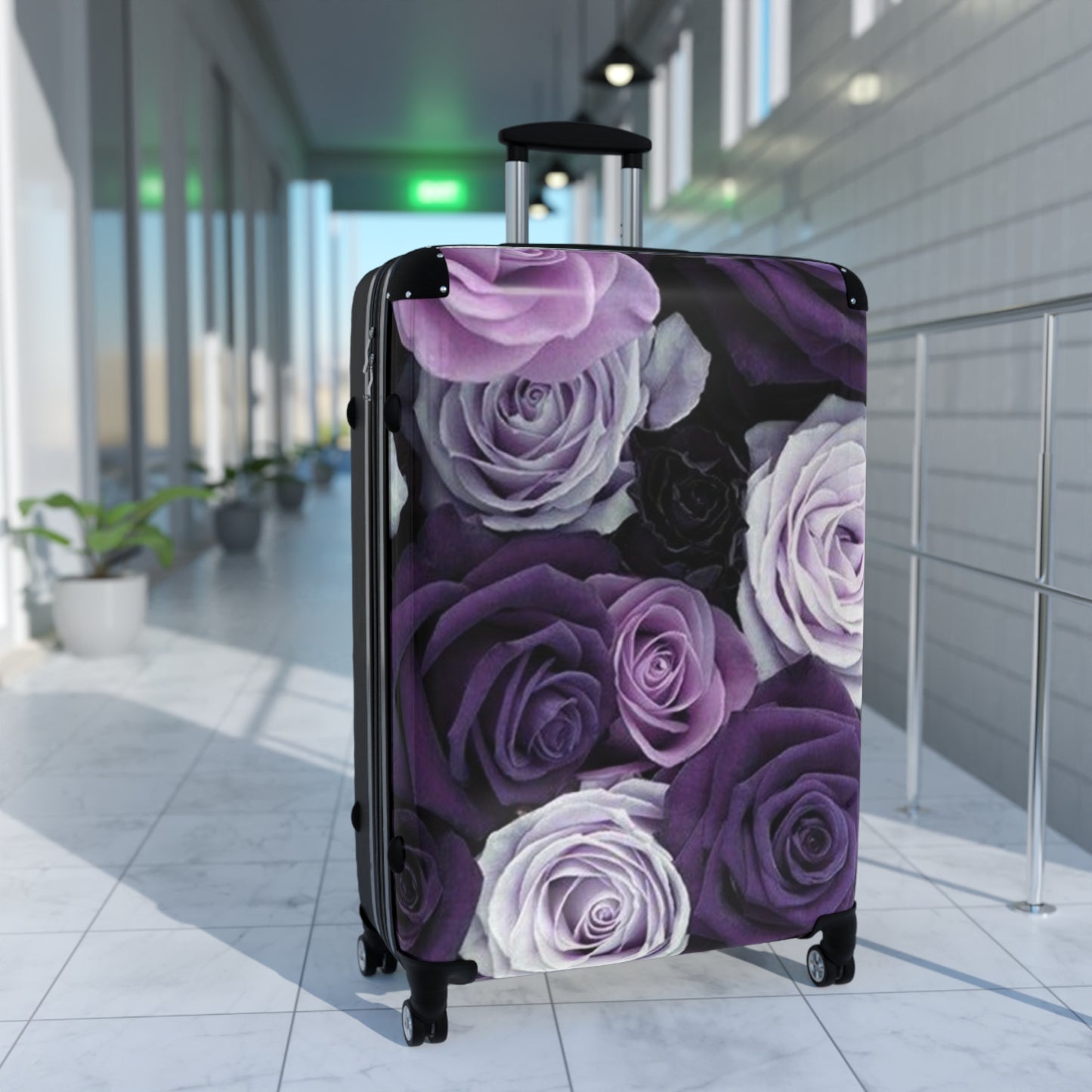 Purple Roses Suitcase