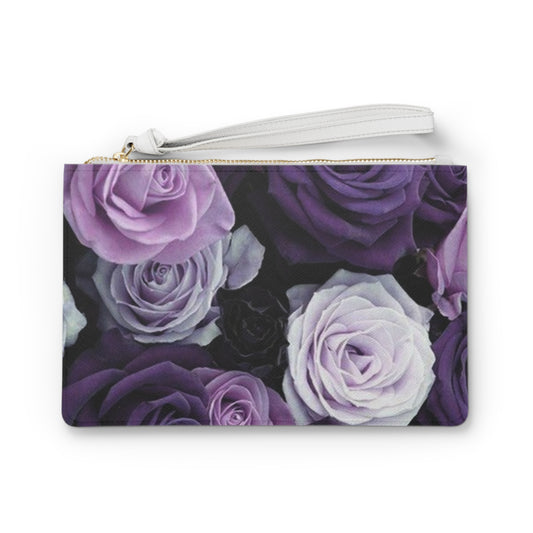 Purple Roses Clutch Bag