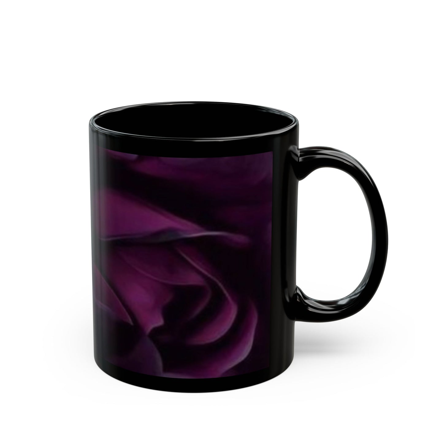 Dark Purple Floral Mug