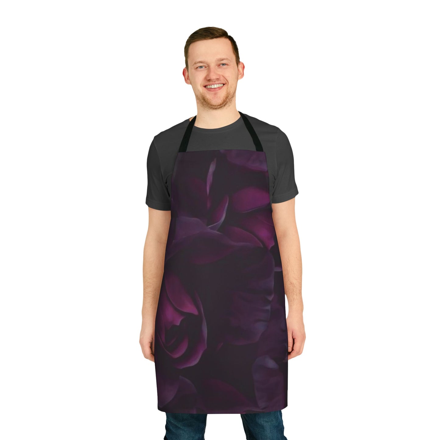 Dark Purple Floral Apron