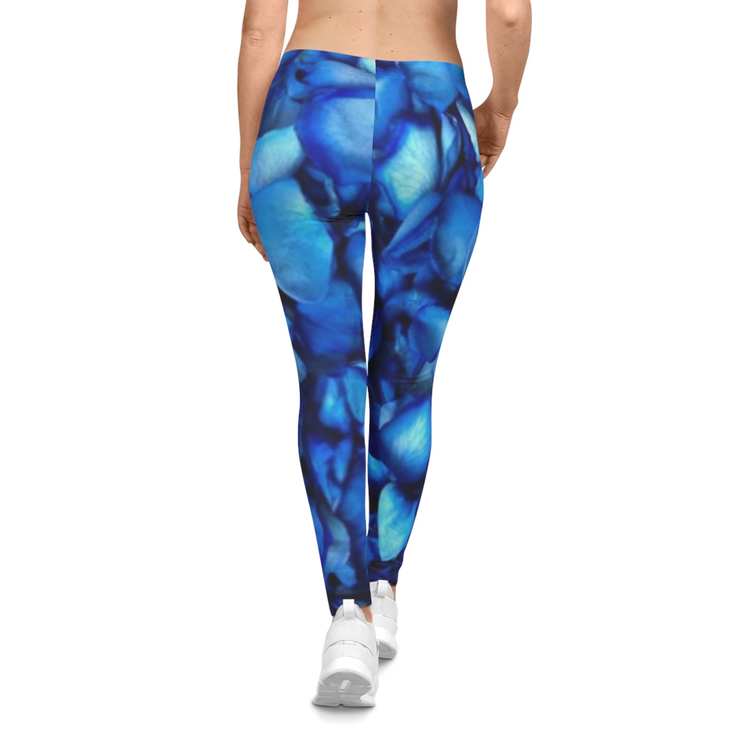 Blue Petals Casual Leggings