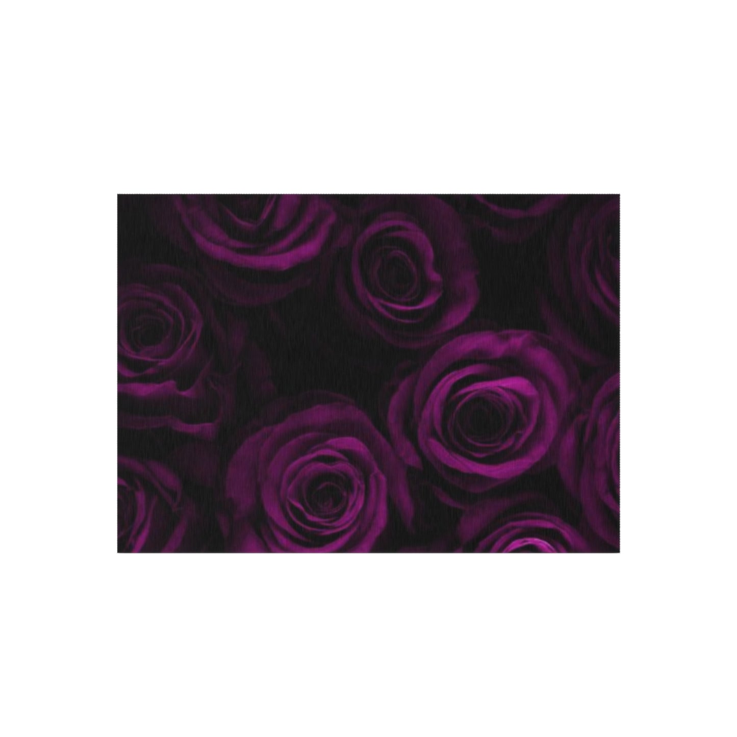 Dark Purple Roses Outdoor Rug