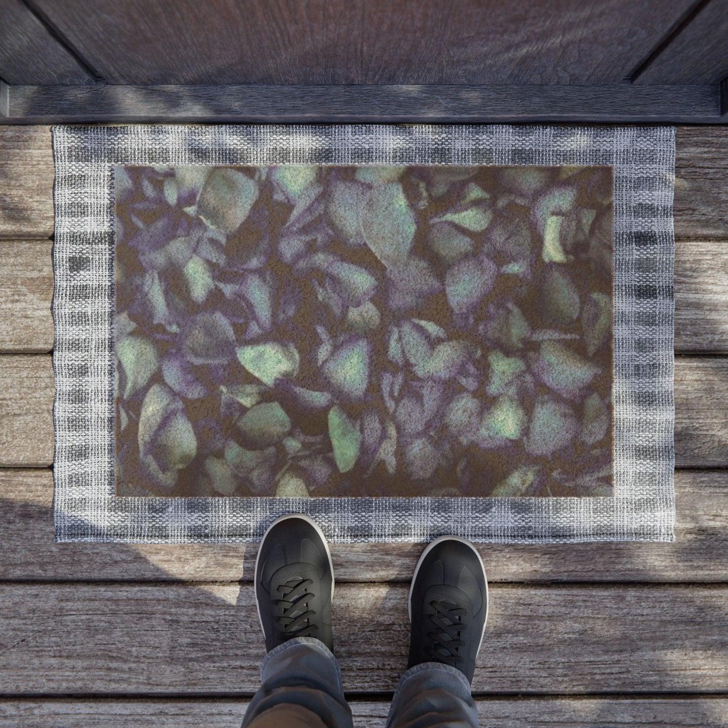 Blue Petals Doormat