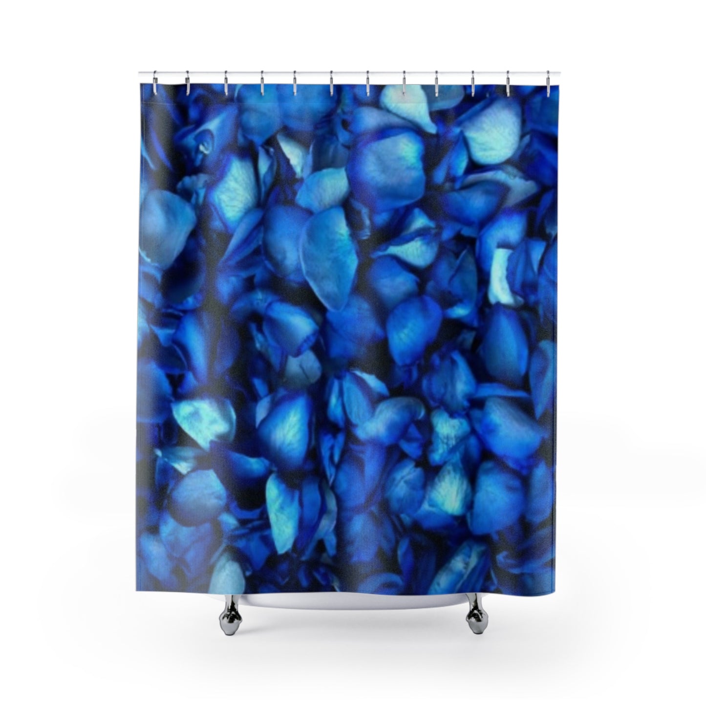 Blue Petals Shower Curtain