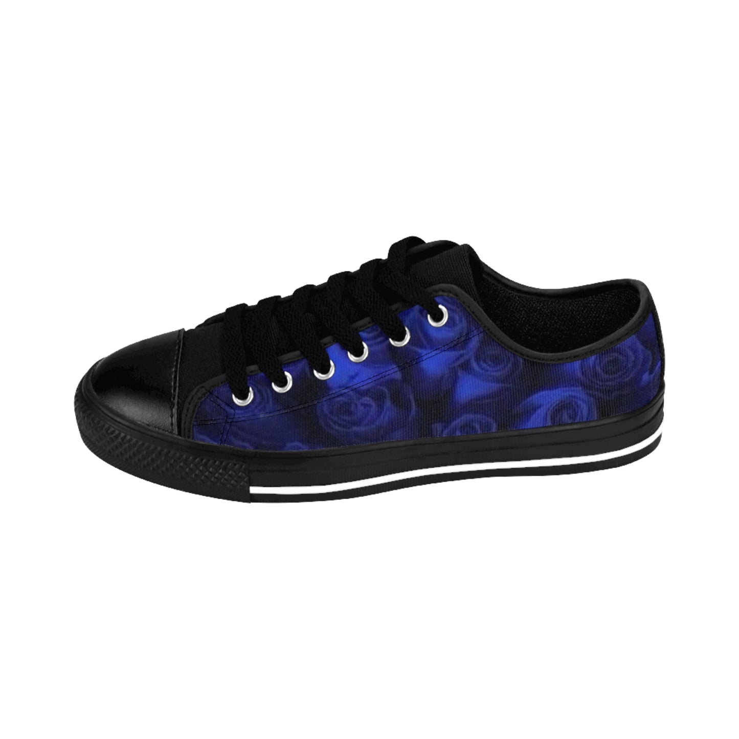 Dark Blue Roses Sneakers