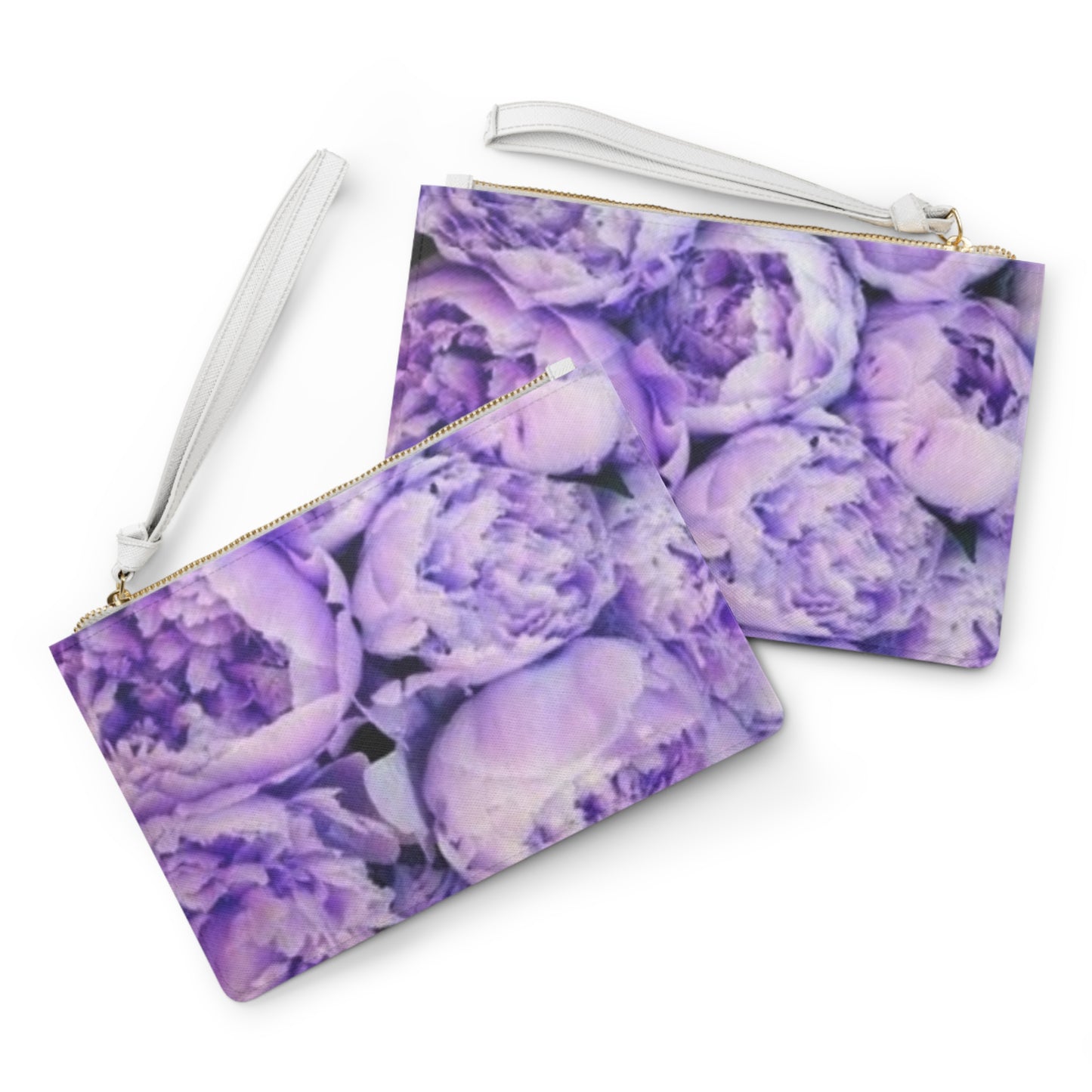 Purple Peony Clutch Bag