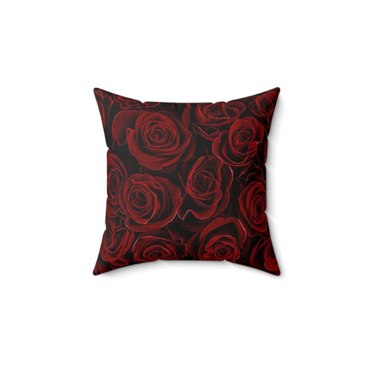 Red Roses Square Pillow