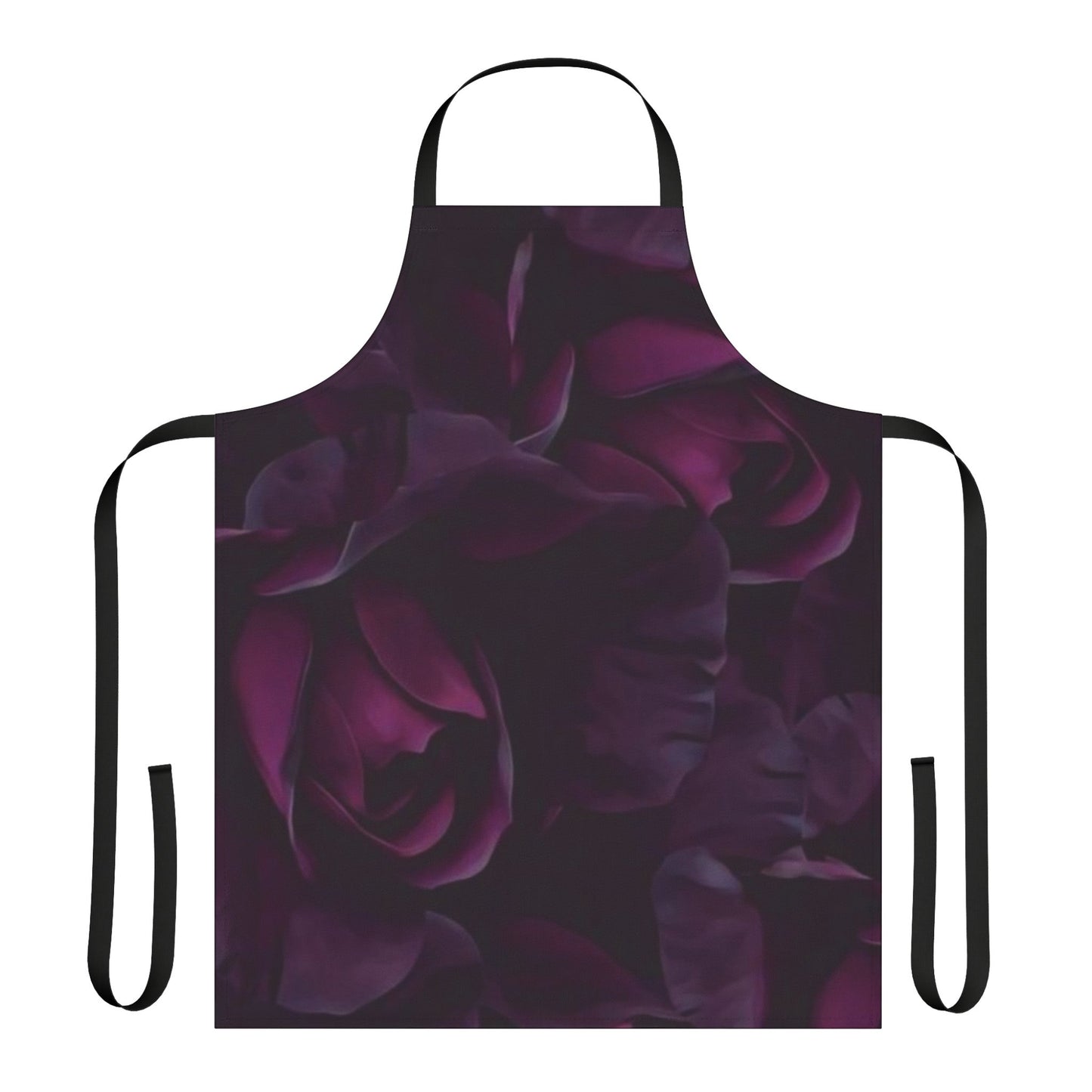 Dark Purple Floral Apron