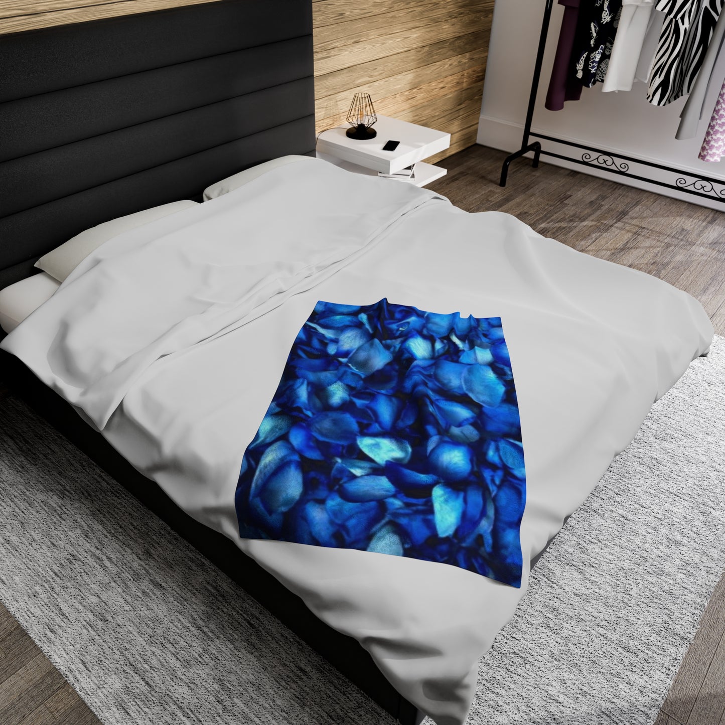 Blue Petals Blanket