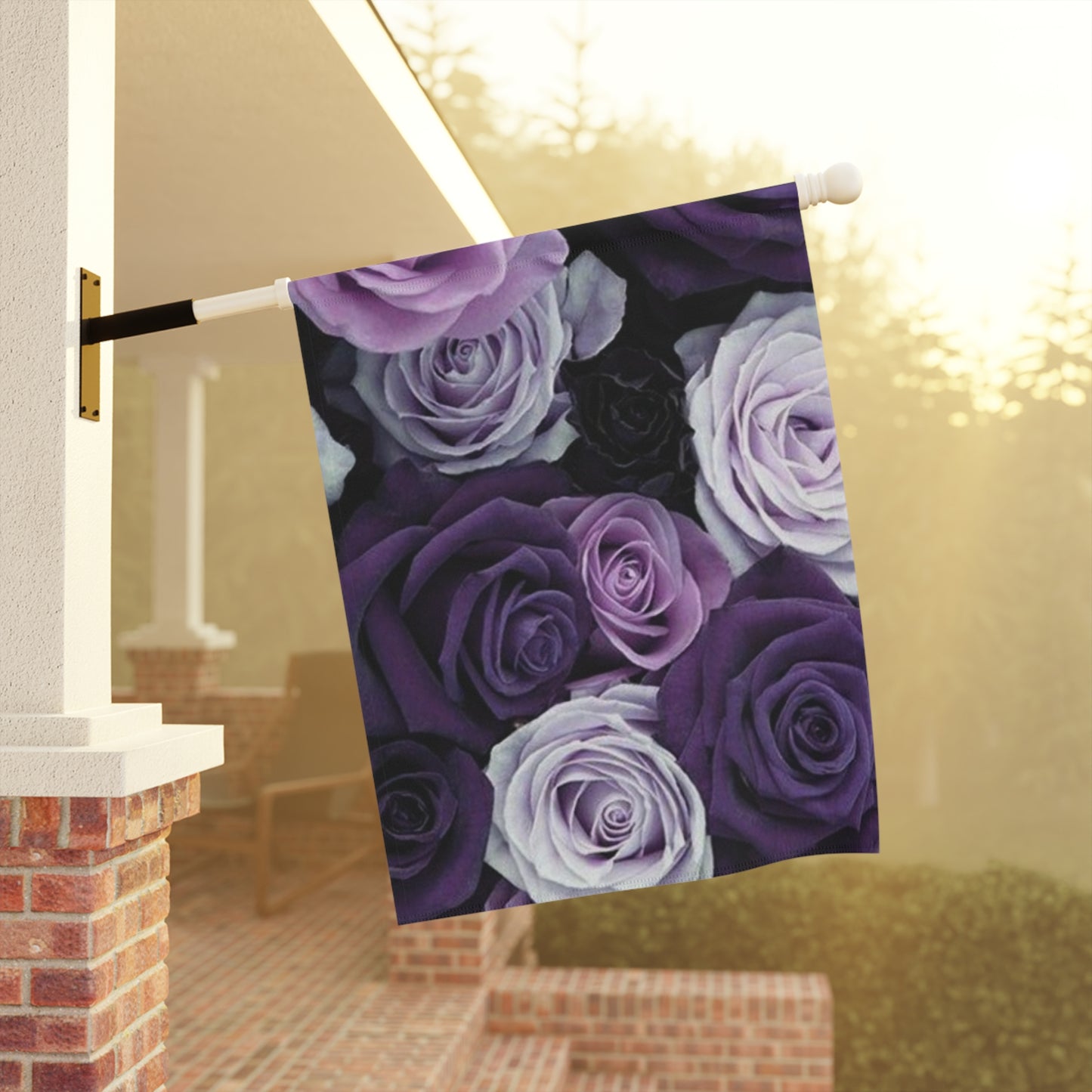 Purple Roses Garden & House Banner