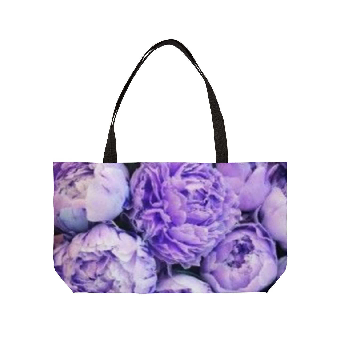 Purple Peony Rectangle Tote Bag