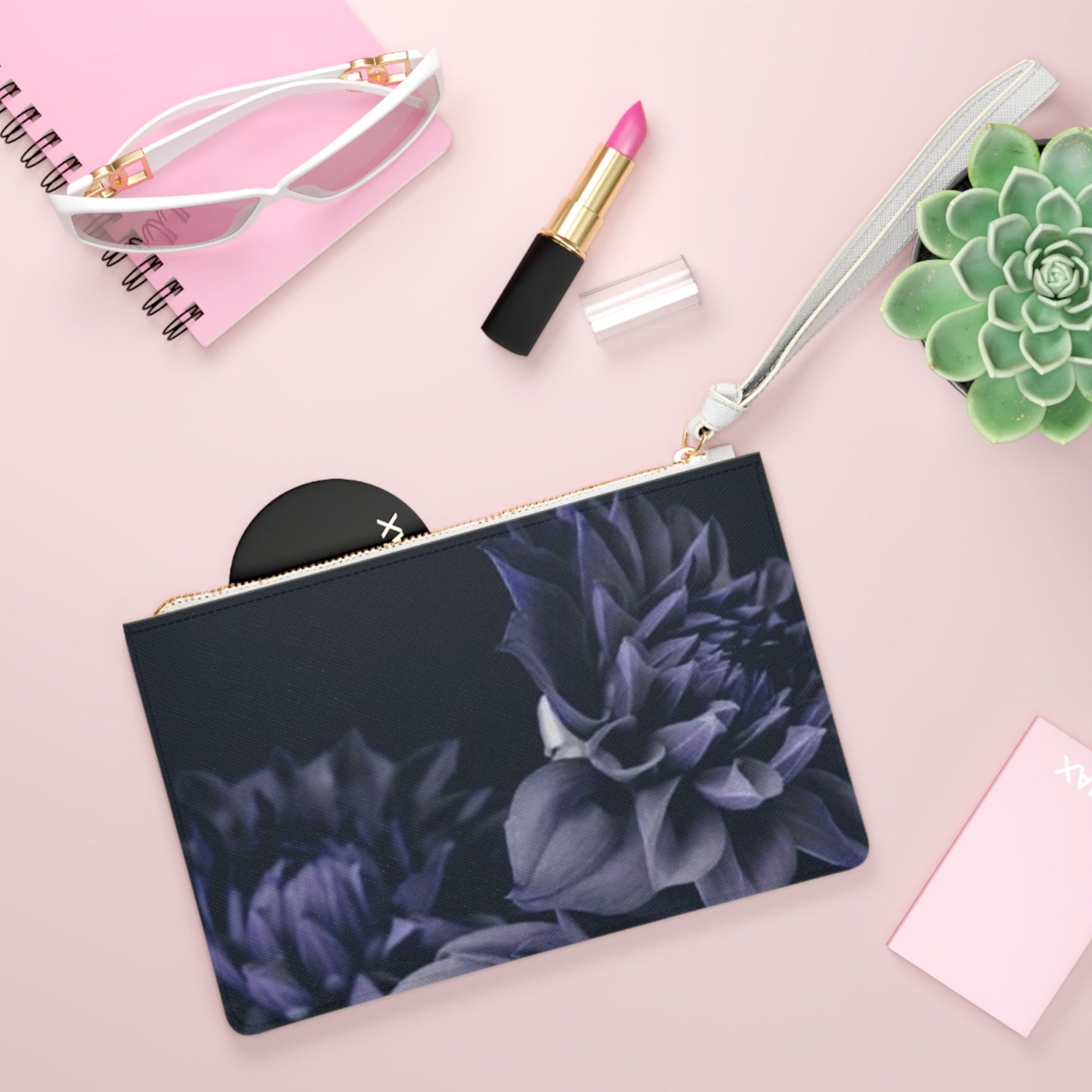 Blue Dahlia Clutch Bag