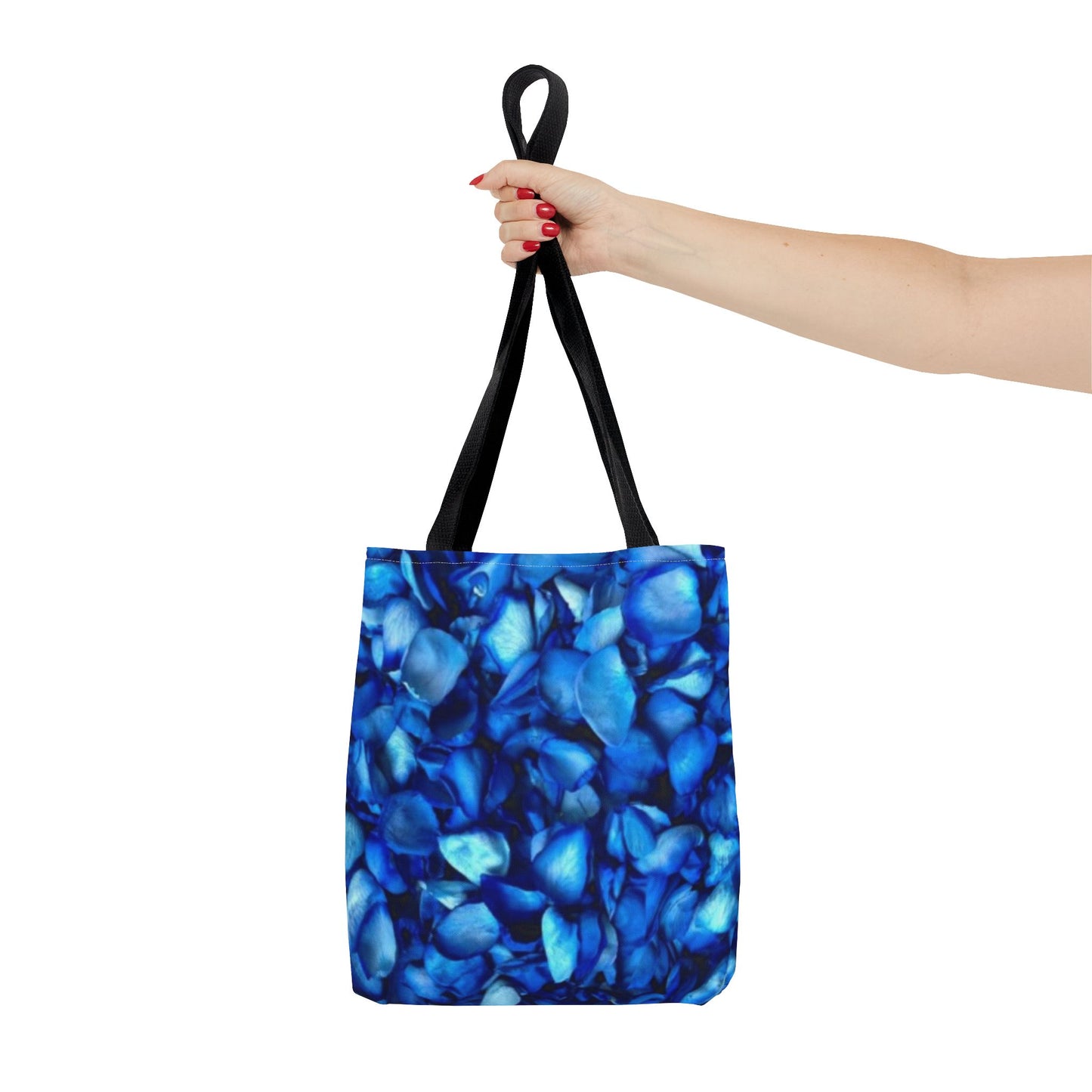 Blue Petals Square Tote Bag