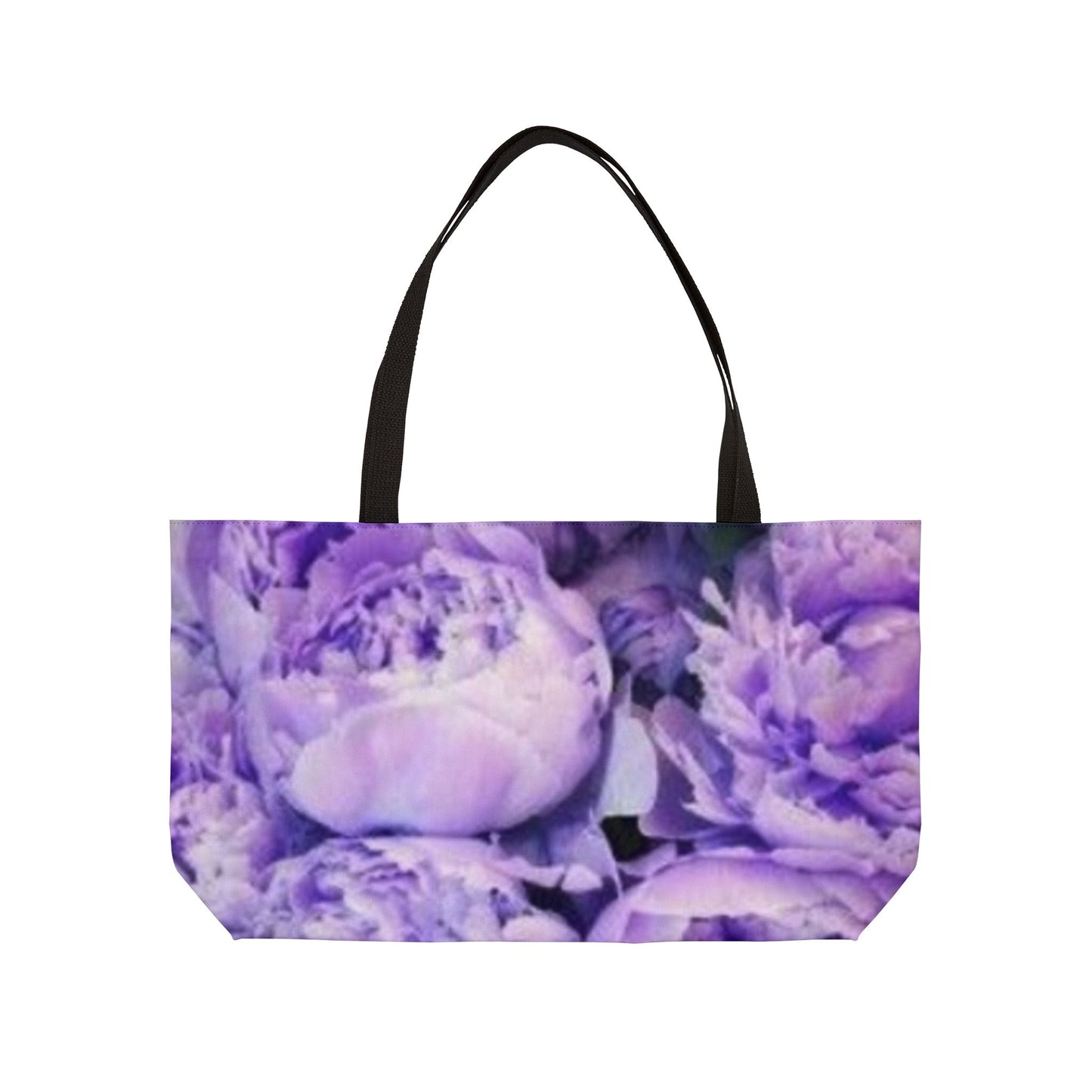 Purple Peony Rectangle Tote Bag