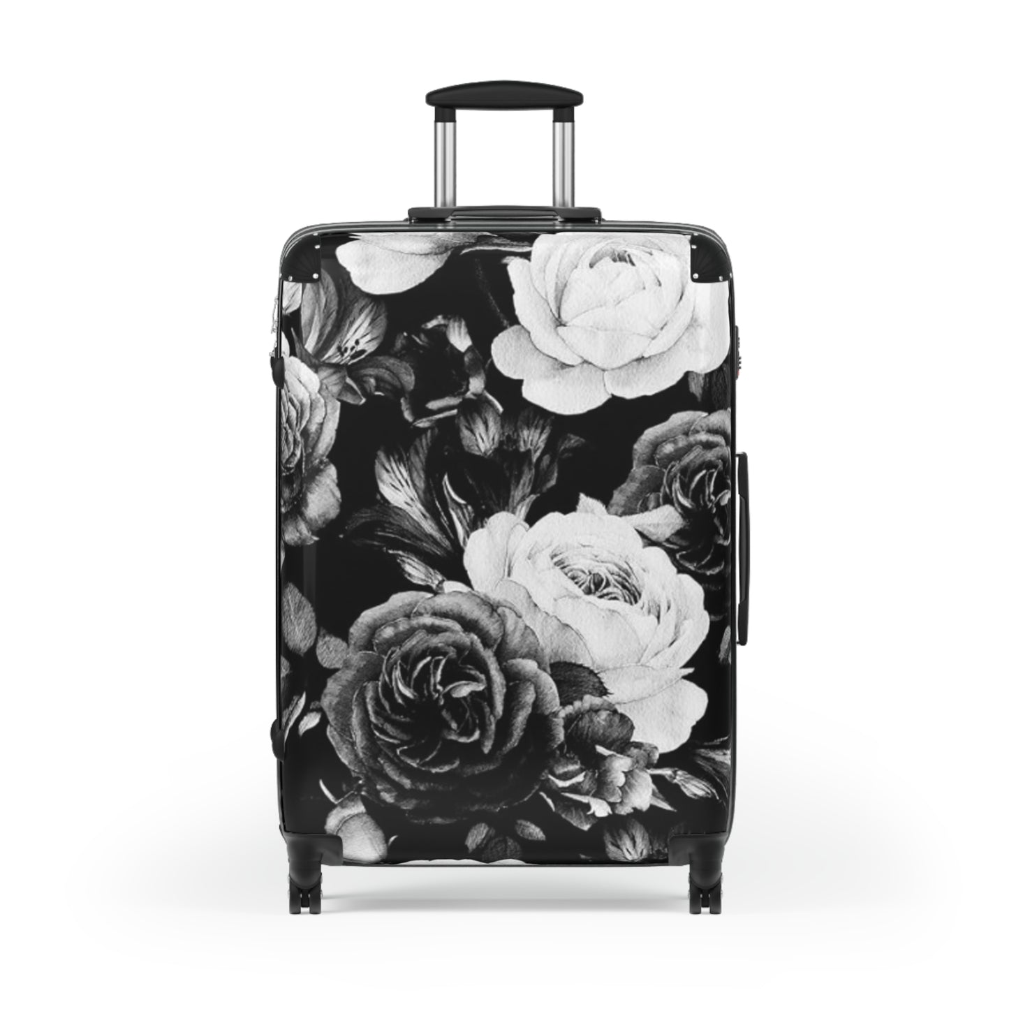 Black & White Floral Suitcase