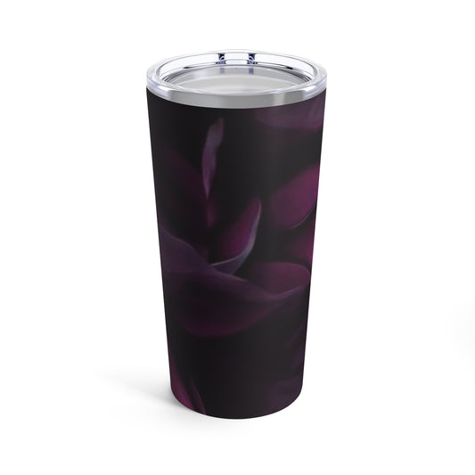 Dark Purple Floral Tumbler 20oz