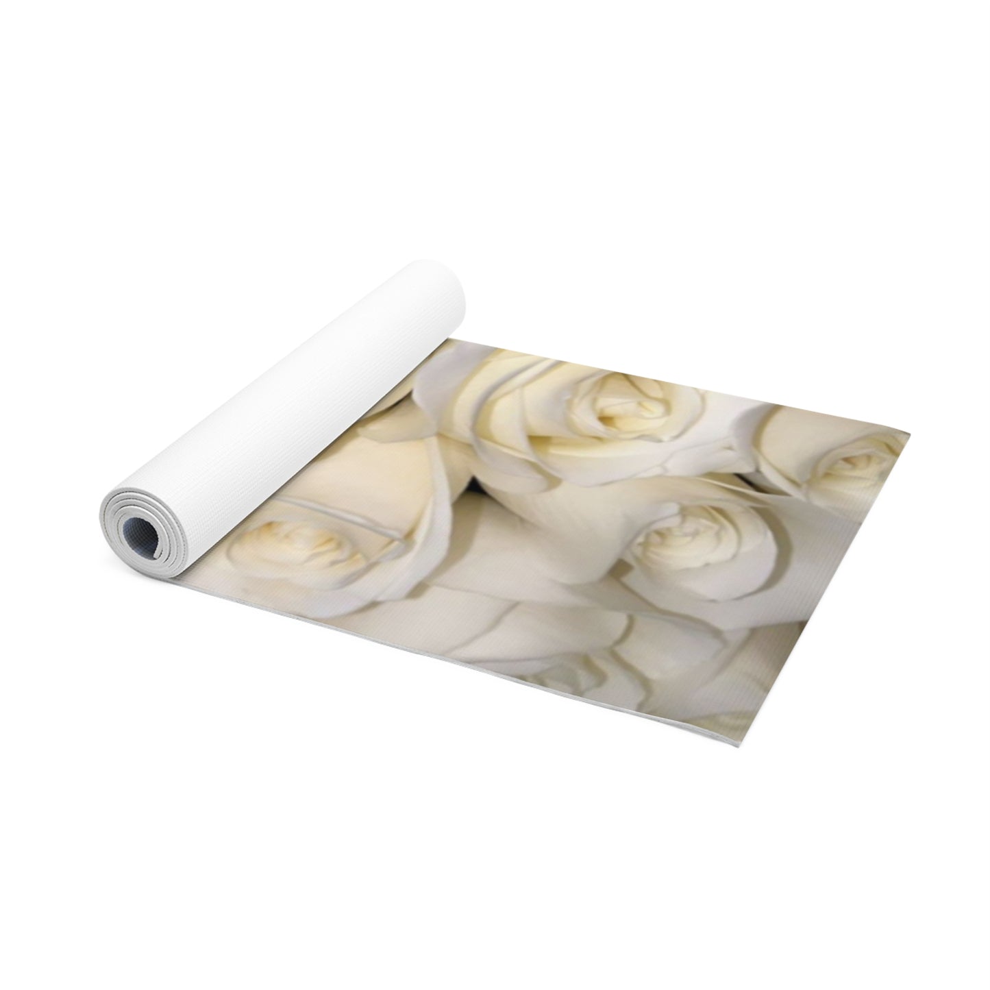 White Roses Exercise Mat