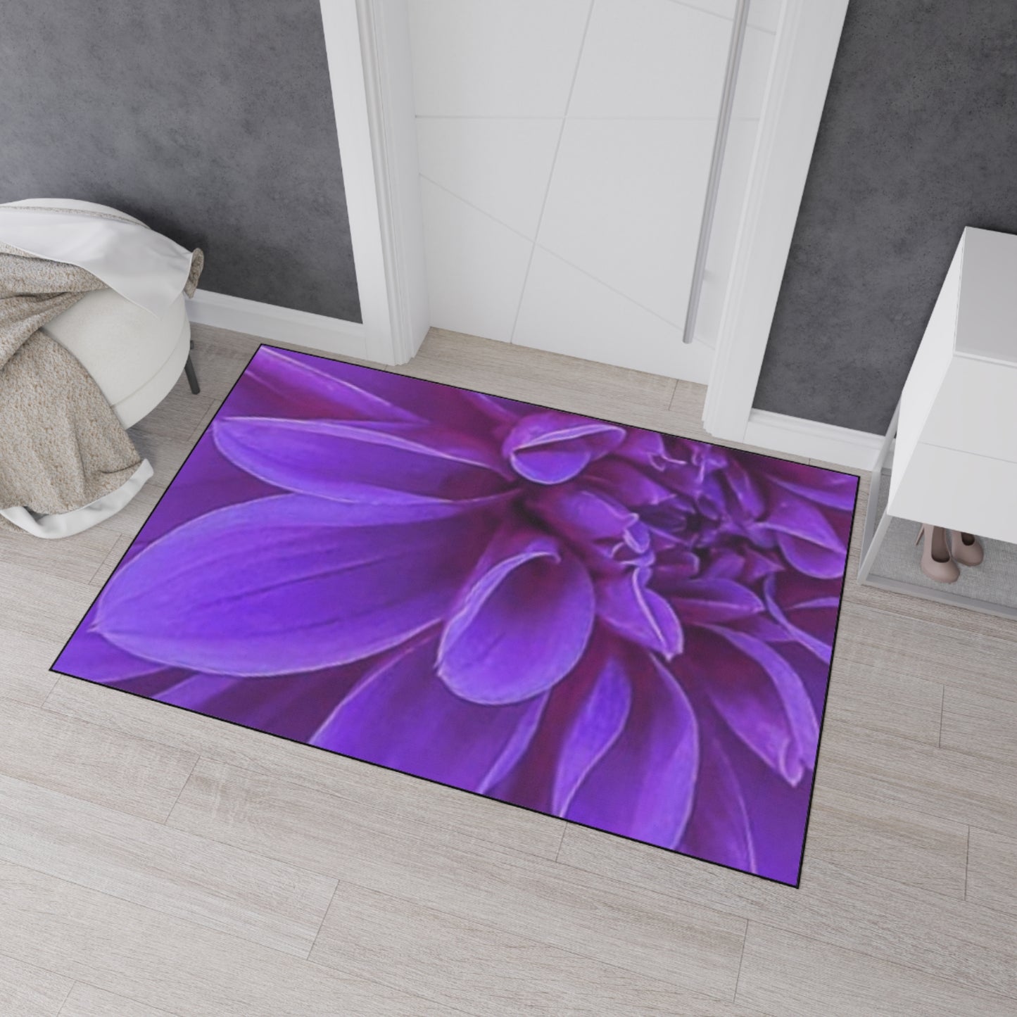 Purple Dahlia Heavy Duty Floor Mat