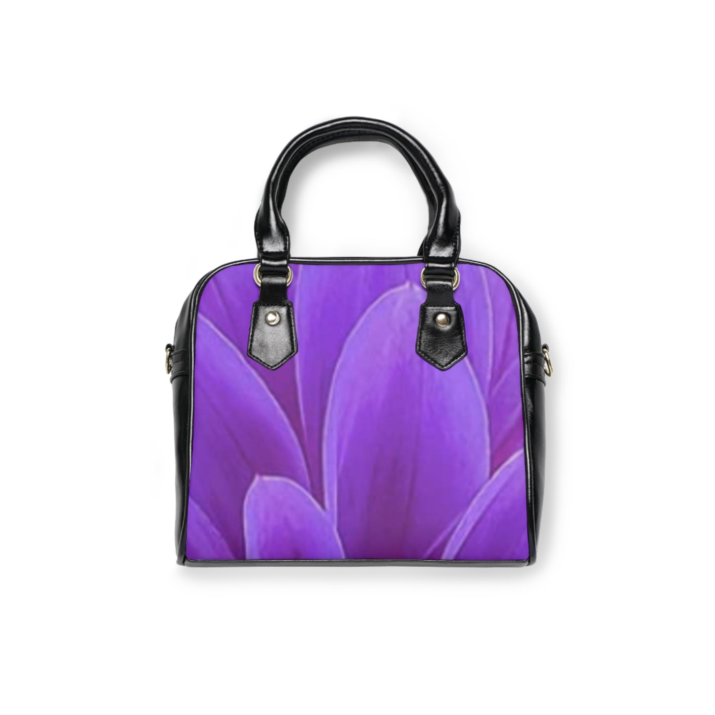 Purple Dahlia Shoulder Handbag