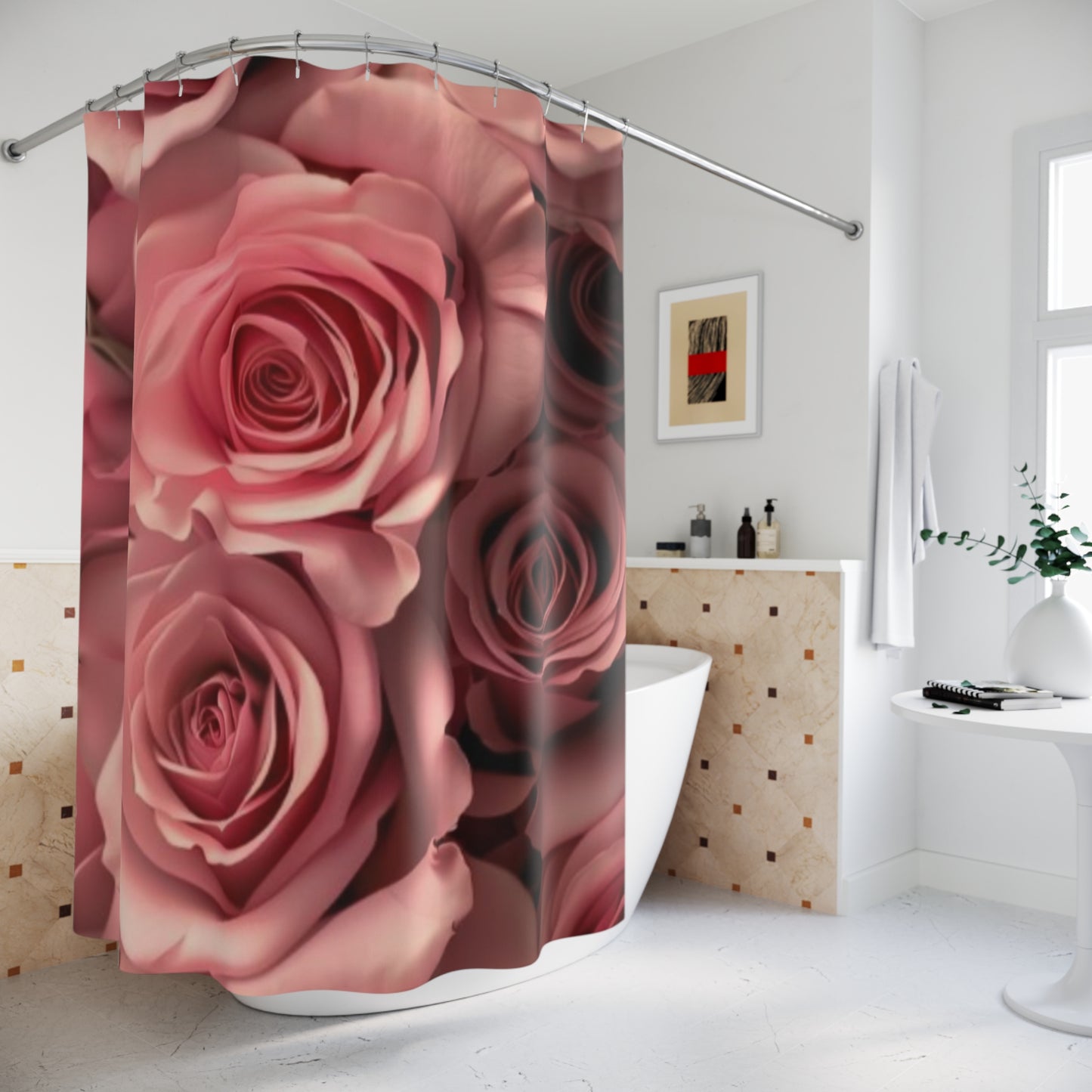 Pink Roses Shower Curtain