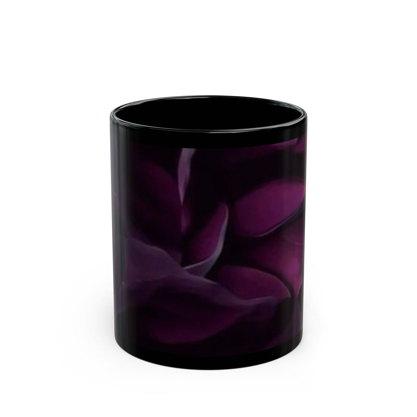 Dark Purple Floral Mug