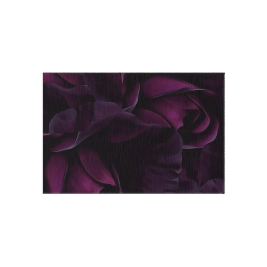 Dark Purple Floral Outdoor Rug