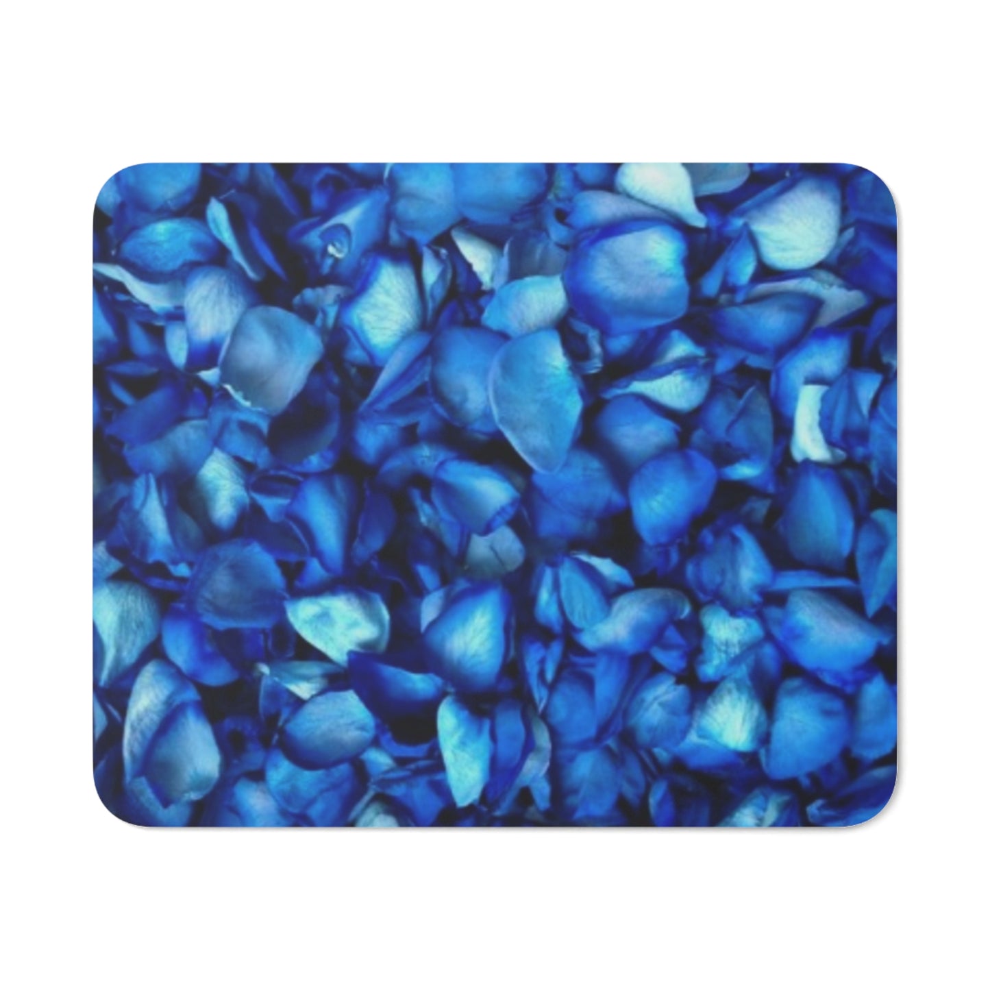 Blue Petals Desk Mouse Pad