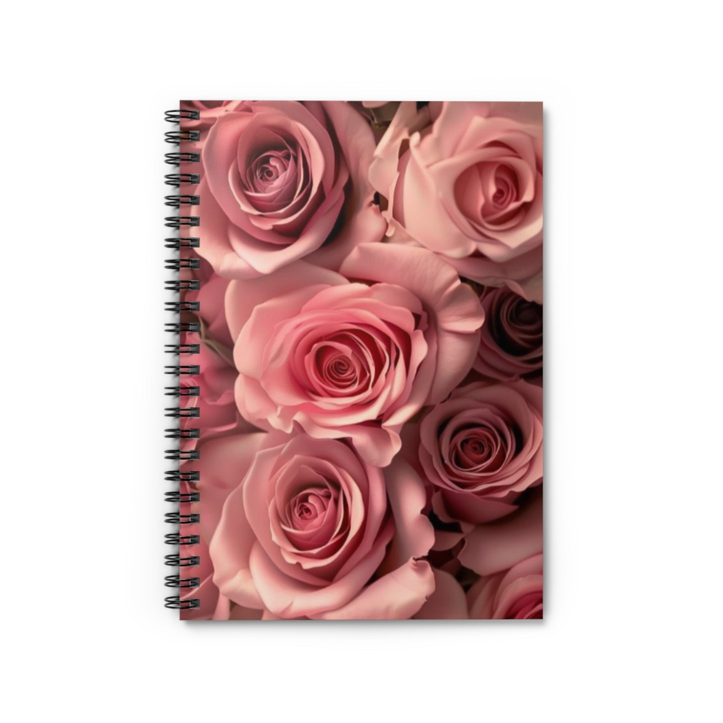 Pink Roses Spiral Notebook - Ruled Line