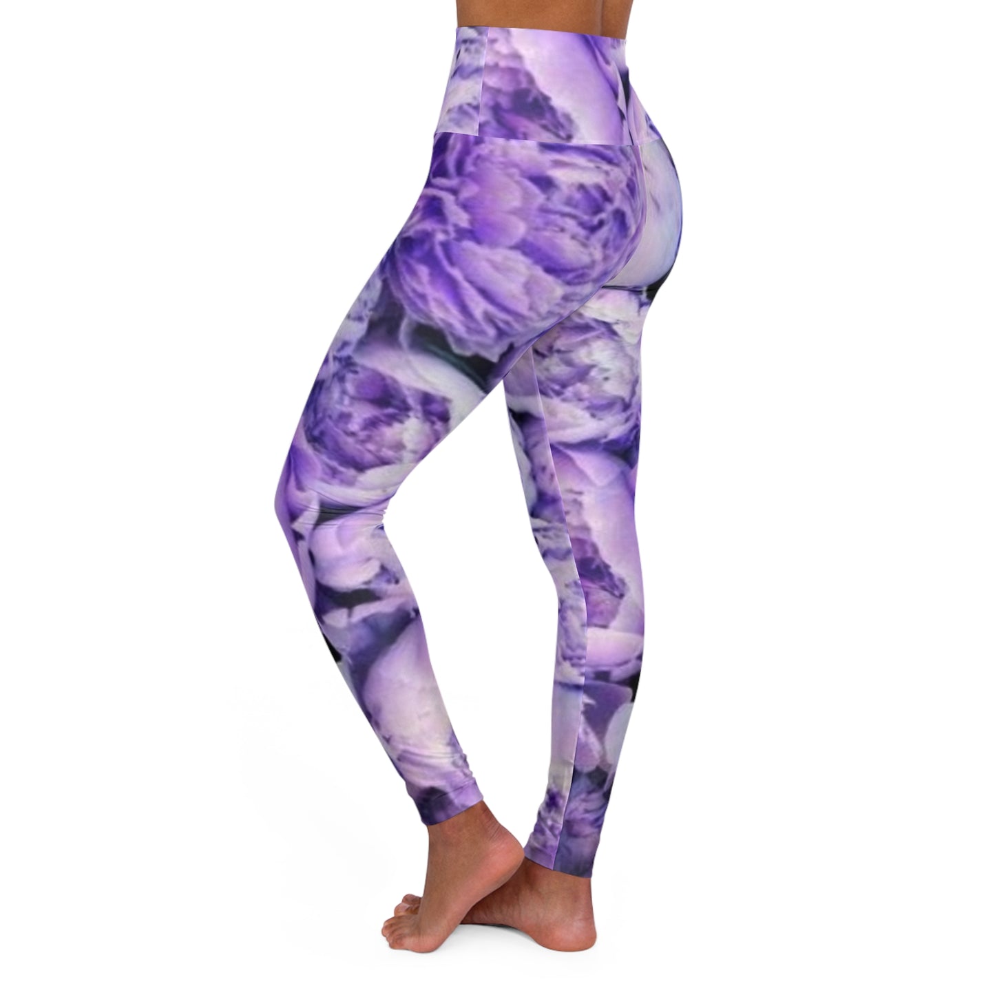 Purple Peony Exercise Leggings