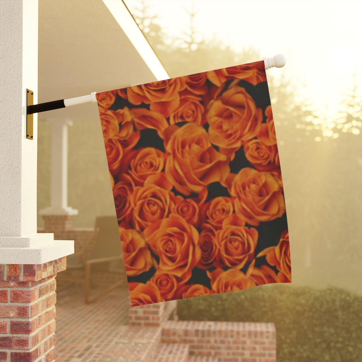 Orange Roses Garden & House Banner