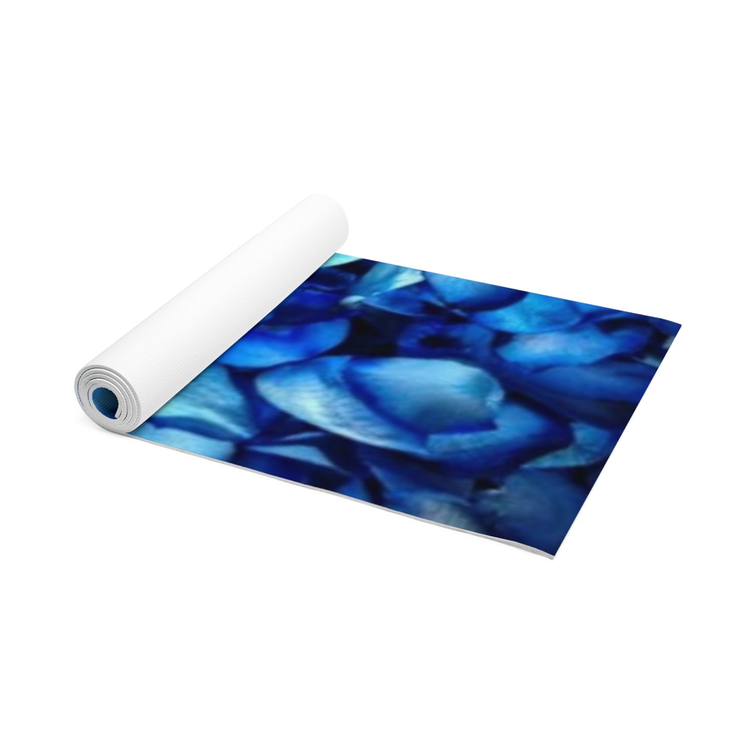 Blue Petals Exercise Mat