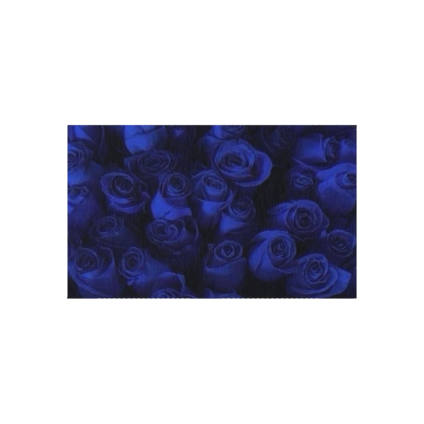 Dark Blue Roses Outdoor Rug