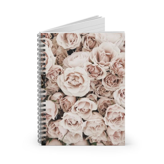 Light Pink Roses Spiral Notebook - Ruled Line