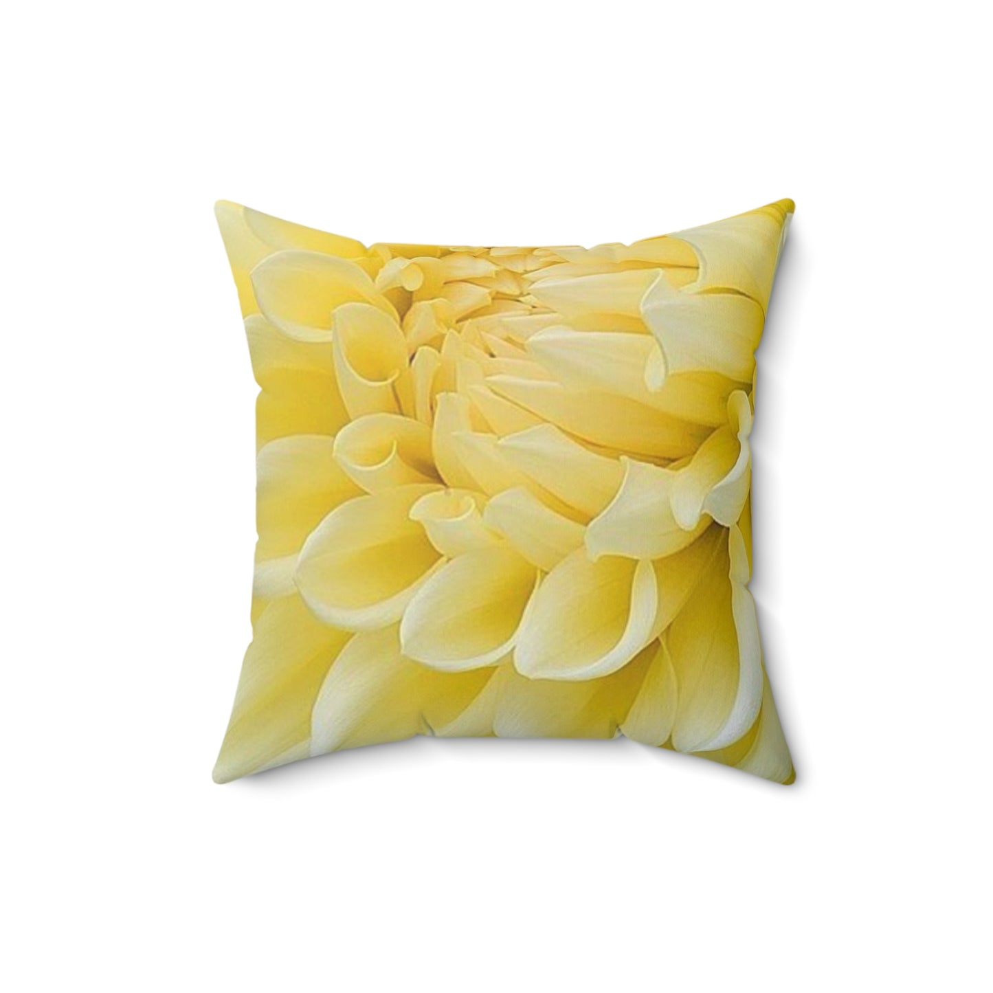 Yellow Dahlia Square Pillow