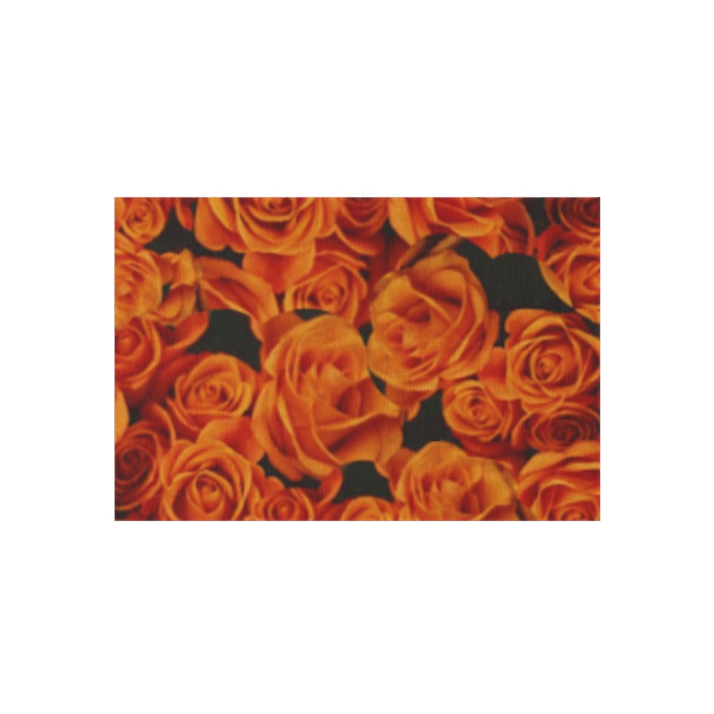 Orange Roses Outdoor Rug