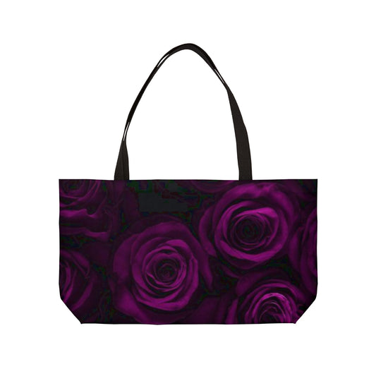 Dark Purple Roses Rectangle Tote Bag