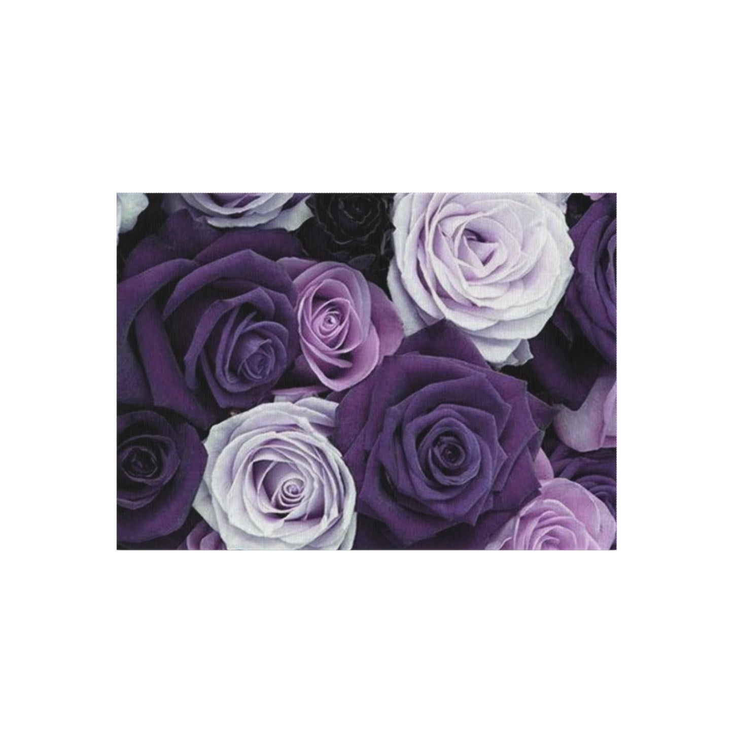 Purple Roses Outdoor Rug