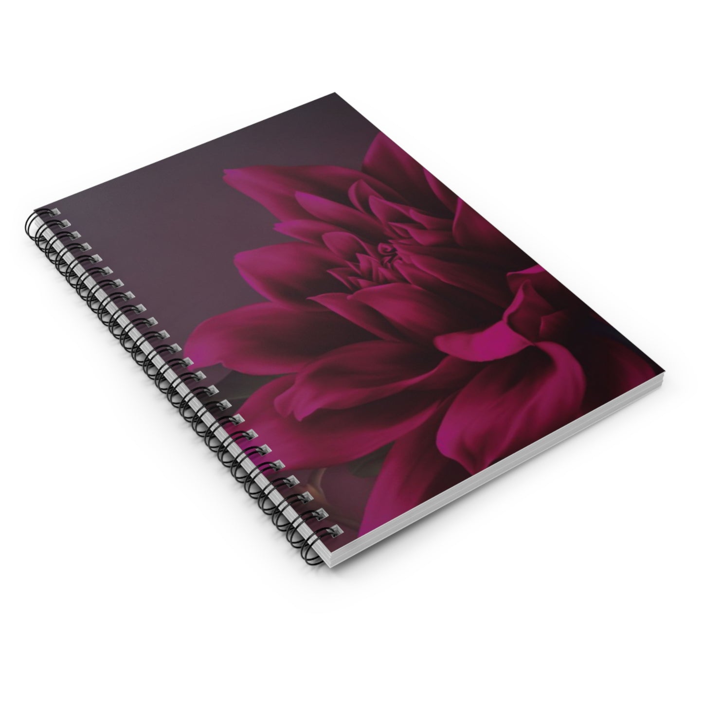 Magenta Dahlia Spiral Notebook - Ruled Line